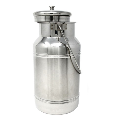 Jarra de leche batida de acero inoxidable recipiente mango de transporte tapa de empuje 2,5L-25L - Imagen 23 de 61