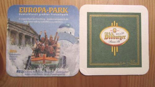 Bierdeckel Freizeitpark Europa-Park. Von 2001. Bitburger Bier. Europapark. - Picture 1 of 1