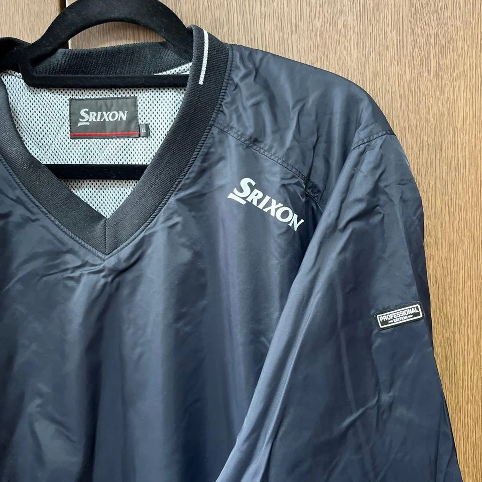 Suéter de golf Srixon XL con cuello en V negro manga larga para hombre Foto 3 de 4