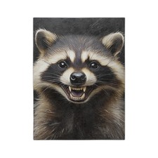 Raccoon Cozy Velveteen Blanket Soft Wildlife Throw, Kids Rooms, Home Decor Gifts