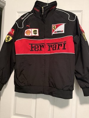 NWOT Vintage Ferrari F1 Retro Embroidered Racing Motorsport Jacket Size Medium