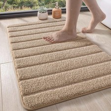 DEXI Bath Mats Bathroom 36x24, Absorbent Quick Dry Bath Mat - Beige