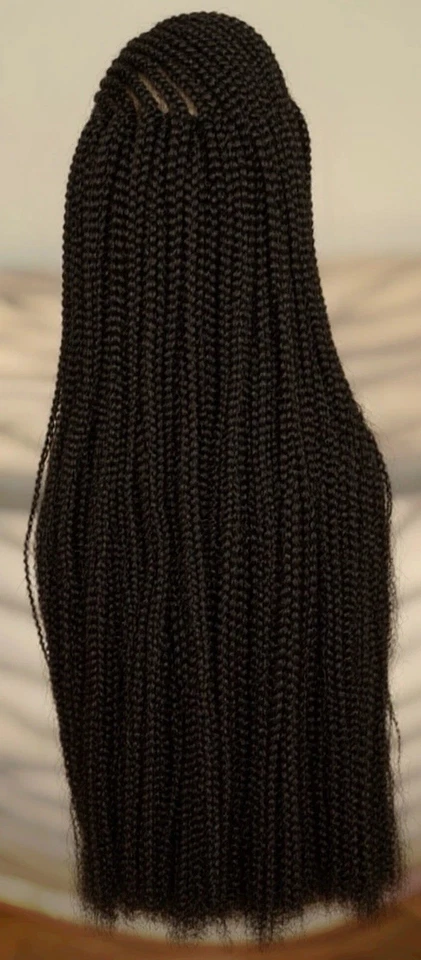 Stylish, 30 Inch, Braided, Jet Black, Mixed Blend Hair, Styled & Ready To Go Wig - Image 2 of 4