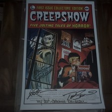 Creepshow 11x17 Poster Signed George Romero Tom Savini Adrienne Barbeau Harrison
