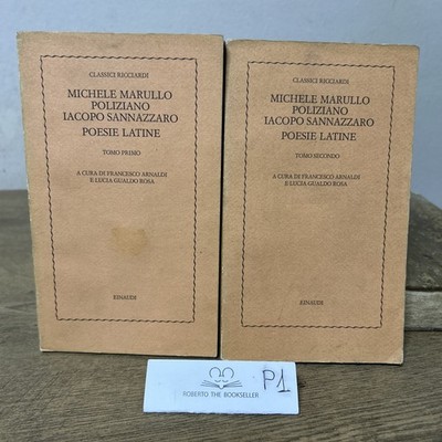 MICHELE MARULLO POLIZIANO IACOPO SANNAZZARO LATEINAMERIKANISCHE GEDICHTE Ricciardi Einaudi '76