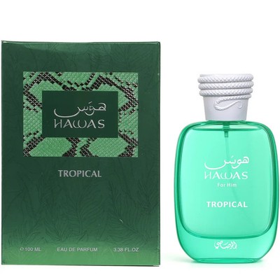 Rasasi Hawas Tropical Men EDP 100ml 3.4oz Cologne Spray New 2025 Summer Coconut