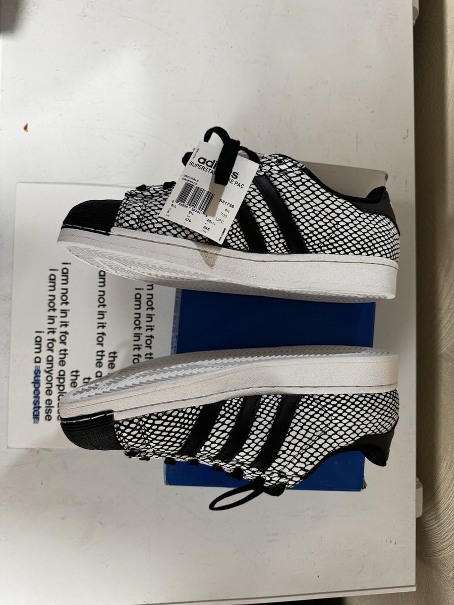 ADIDAS ORIGINALS SUPERSTAR SNAKE PACK Sneakers Black/White S81728 Sz 9 Us  Mens | eBay