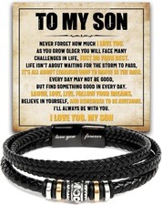 To My Son Bracelet From Mom, Son Gift From Dad, Christmas Graduation Wedding Bir