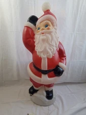 Vintage Blow Mold Christmas 40" General Foam Waving Santa Claus