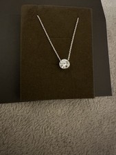 Silver  Necklace with Real Diamond- Certified Pendant