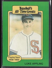 1987 Hygrade All-Time Greats Luke Appling Chicago White Sox #NNO
