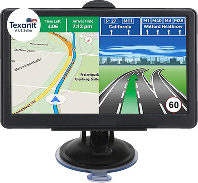 7 Inch Car GPS Navigation System with 2026 Maps, Free Lifetime Updates for RV, T