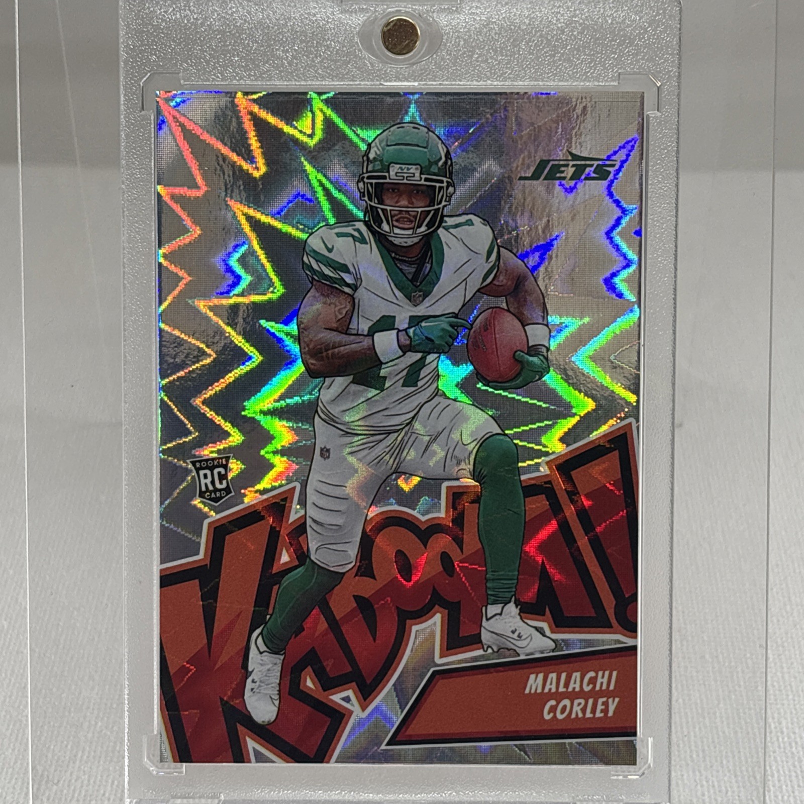 Malachi Corley 2024 Absolute Kaboom Rookie RC Case Hit SSP Jets 