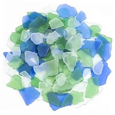 15 OZ Frosted Sea Glass - Sea Glass Vase Fillers for Crafts Beach Glass Bule