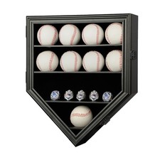 Baseball Display Case, Shadow Box for Sports Collectibles Lockable Wall Mount