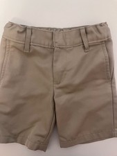 A School Uniform Sz 5 Khaki Shorts Adjustable Waist Kids Boys Girls
