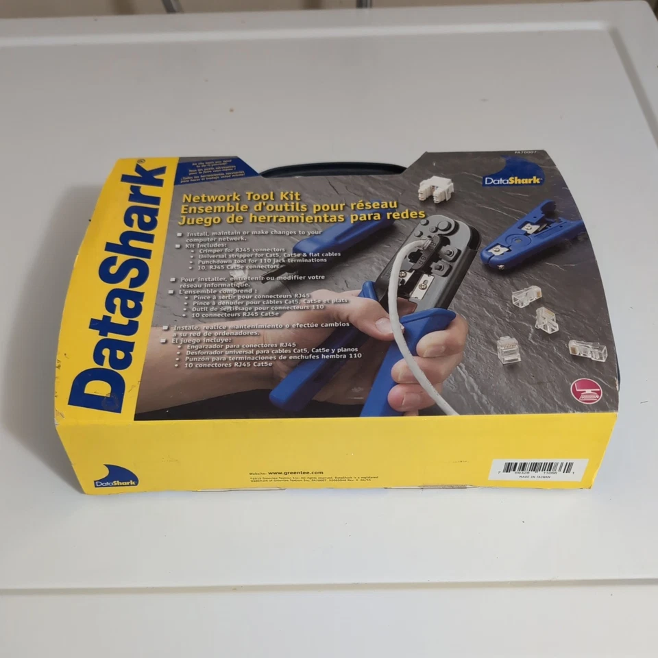 DataShark Network Tool Kit Crimper Punch Down PA-70007 Data Shark RJ45 RJ11 Cat5 - Image 2 of 4