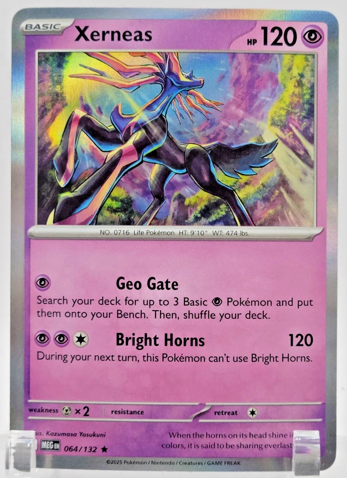 Pokemon TCG Mega Evolution Xerneas 064/132 Holo NM Near Mint