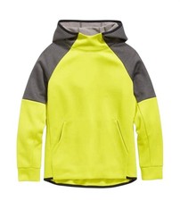 Old Navy Kids Boys Medium 8 Lime Color Block Techie Fleece Pullover Hoodie 27