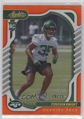 2022 Panini Absolute Rookies Spectrum Orange 29/75 Zonovan Knight Rookie RC 0q3