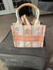 Borsa Brighton Sea La Vie mini tote stampa conchiglia cinturino a righe beachcomber shell tote bag
