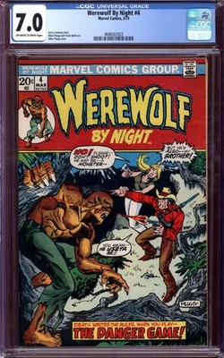 WEREWOLF BY NIGHT #4 CGC 7.0 OW/WH PAGES // MARVEL COMICS 1973