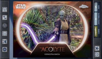 Vernestra Rwoh - The Acolyte Orange 25cc Star Wars Card Trader Topps Chrome