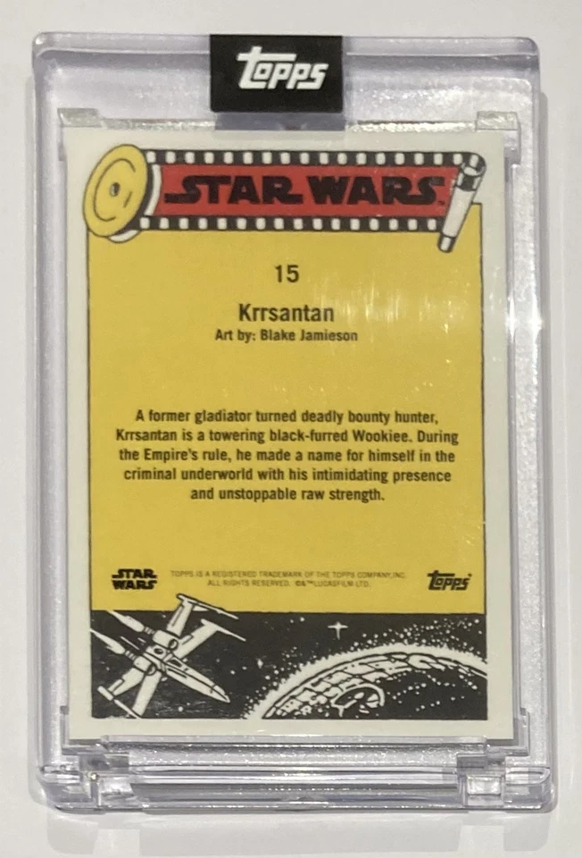 2022 Topps - Star Wars Wrapper Art - KRRSANTAN - by Blake Jamieson - #15 - Image 2 of 2