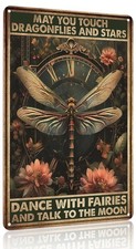 FunnySign Dragonfly Gifts Vintage Dragonfly Decor May You Touch Dragonflies A...
