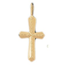 Cross Charm Pendant 14k Gold