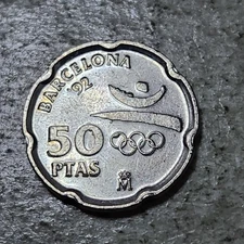 SPAIN 🇪🇦 FIFTY (50) PESETAS COIN 1992 (COMMEMORATIVE ISSUE)