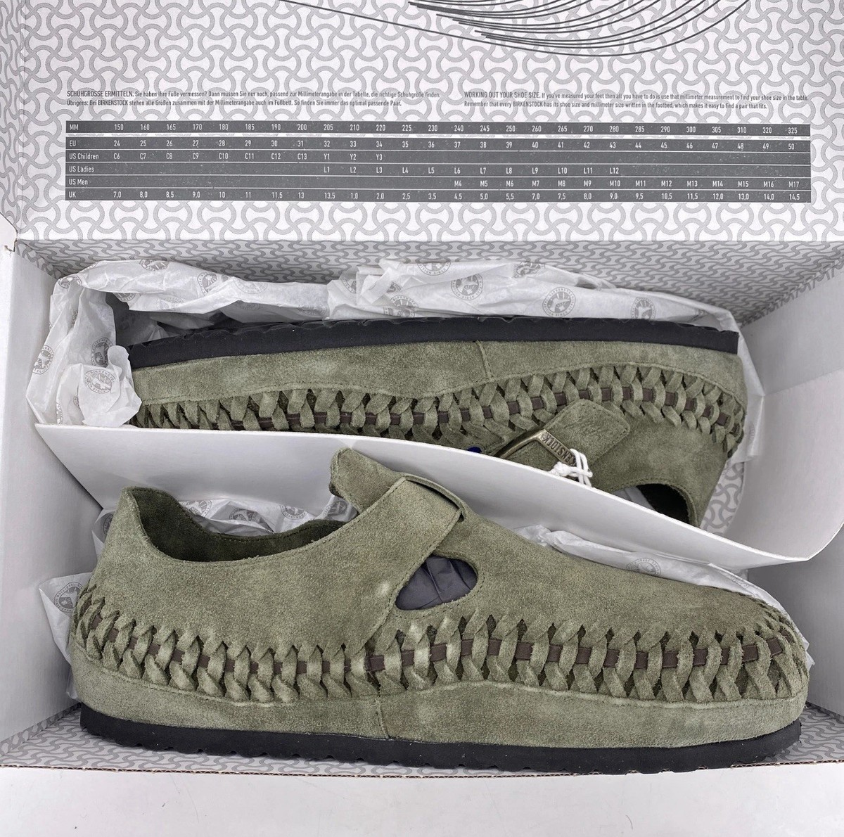 42 Kith for Birkenstock London Braided Mink Olive Night (Size 42