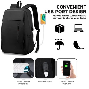 Large Anti-Theft Nylon Backpack
