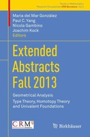 Maria Del Mar GonzáLez (U. A.) | Extended Abstracts Fall 2013 | Taschenbuch | Vi