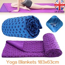 Yoga Mat Towel Accessory Soft Breathable Non Slip Yoga Towel Sweat Absorbing UK