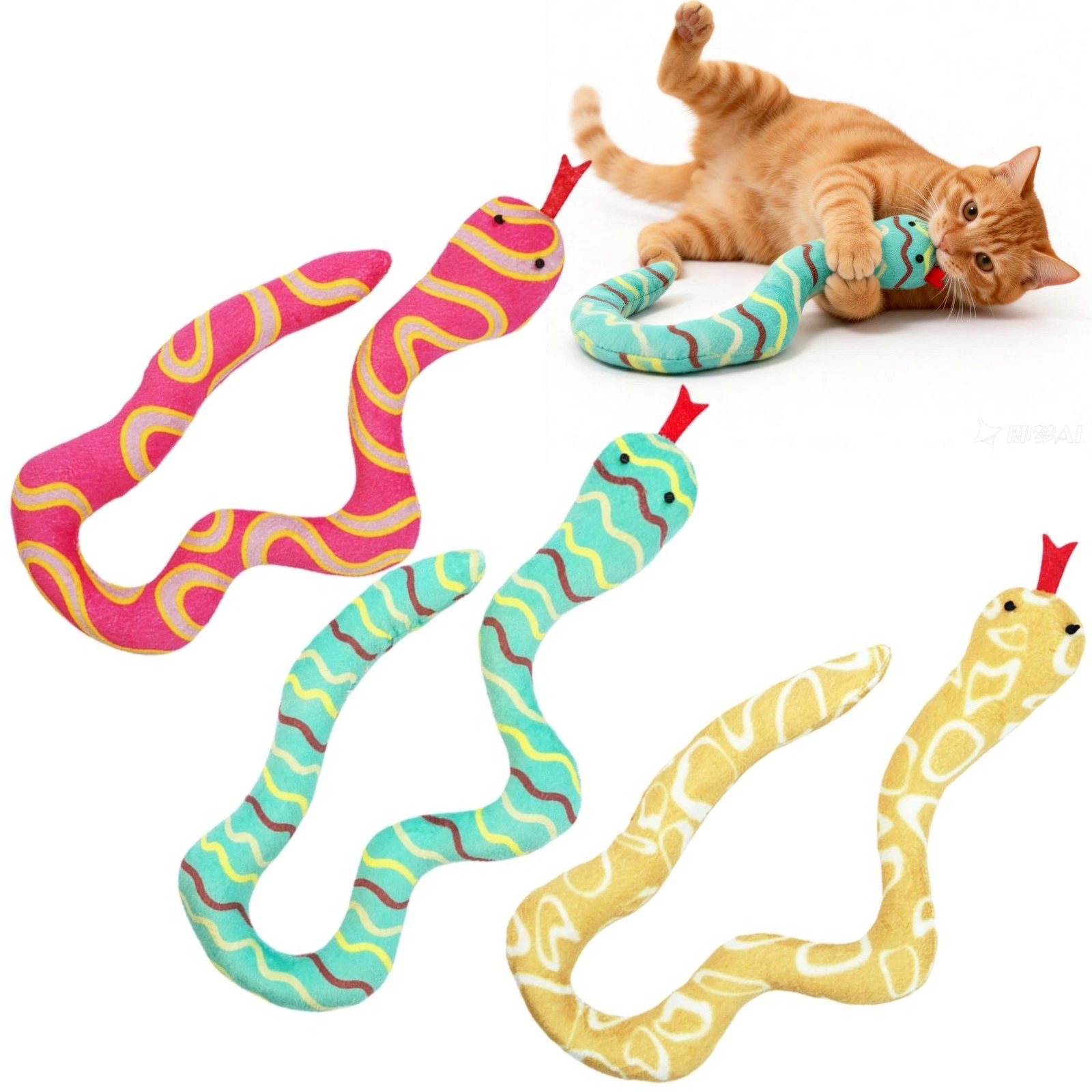 3Pcs Cat Interactive Toy Soft Snake Chew Toy Cat Crinkle Sound Toy Kitten Kicker
Opens in a new wind