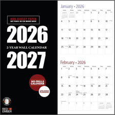 2-Year Calendar 2026-2027 Wall Calendar 24 Month  12" X 24" Open  Thick  Stur