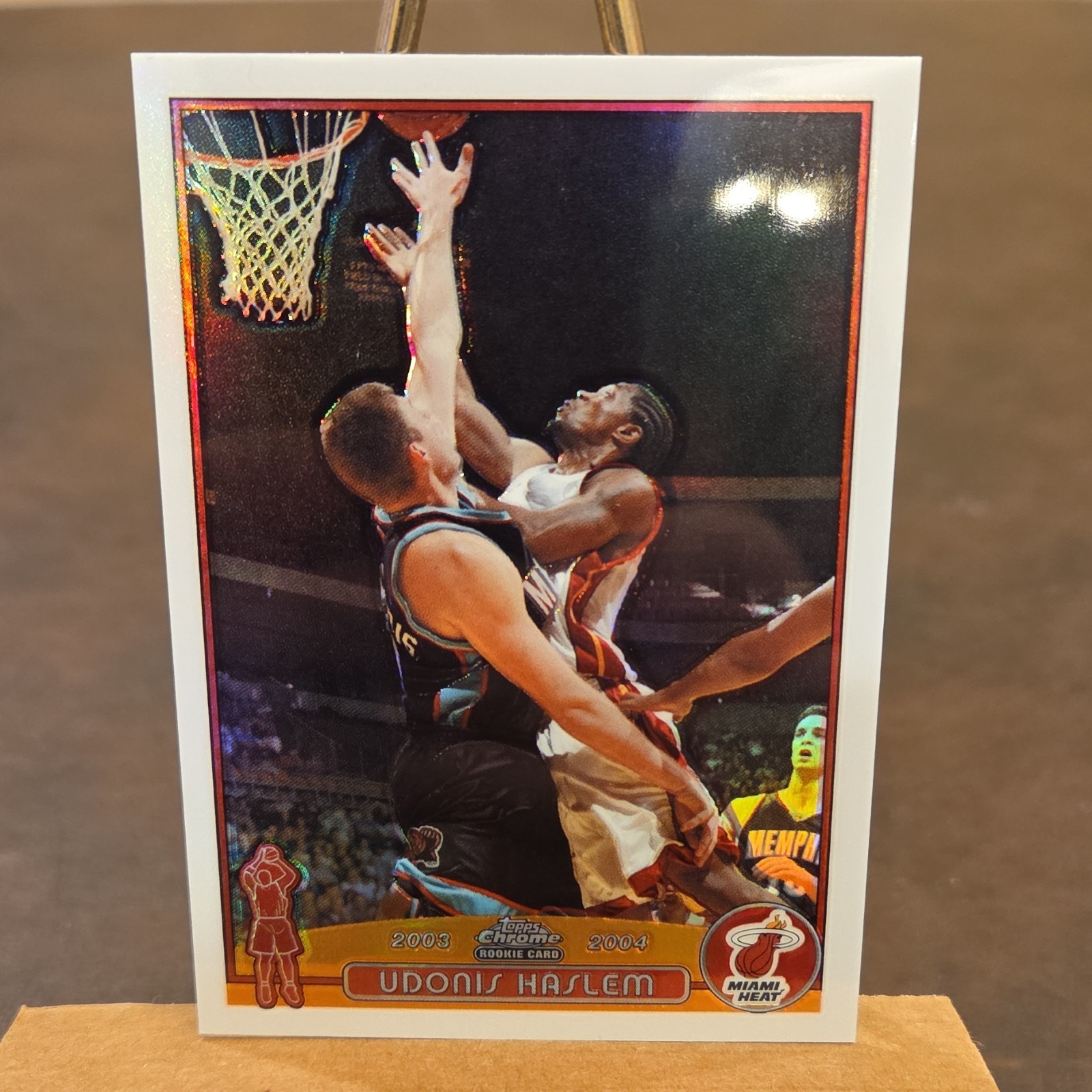 Topps 2003-04 Chrome Rookie Refractor Udonis Haslem #164 Miami Heat NBA