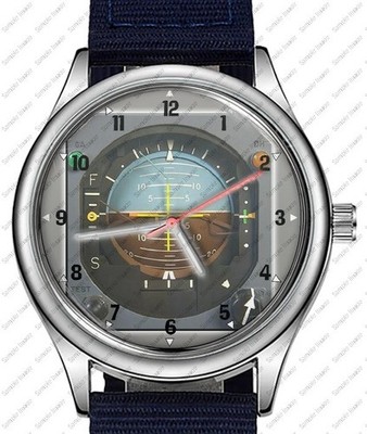 Aircraft Horizon Instrument Art einzigartige Unisex sportliche Uhr