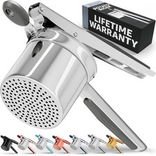 PriorityChef Large 15oz Potato Ricer, Heavy Duty Stainless Steel Potato Masher a
