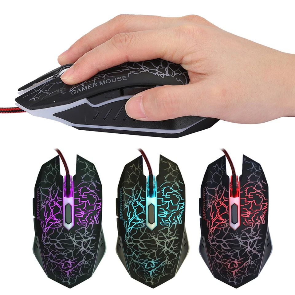 Mice Gamier Wired 6 Buttons Ergonomic LED USB Gamer Mice For Computer Laptop - Image 3 of 4