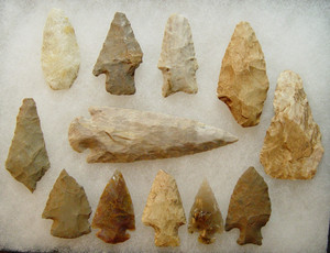 Lot of 12 Arrowhead Collection
