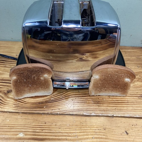 Vintage SUNBEAM Toaster 20-3 AG WORKING Radiant Control Service Retro Chrome