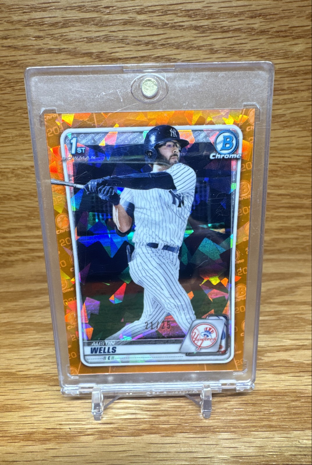 2020 Bowman Chrome Draft Sapphire Edition - Austin Wells #BD-56 Orange /25 (RC)