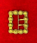 GREAT POST WAR ERA HAND MADE BRASS BUCKLE MADE FROM NY CUFF BUTTONS