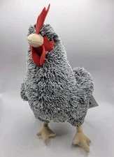 ADORE 12" Posable Roxy The Hen Chicken Plush Stuffed Animal Toy Grey Barred Rock