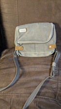 Travelon Gray Crossbody Bag Zip Closure Inner Pockets Lined Adjustable Strap