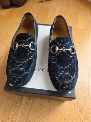 Gucci Kids Mokassins Gr. 30 Jungen Samt Logo