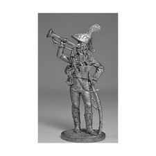 France.Trumpet player Hand UnPainted Tin Miniature 54mm 1/32 Figurines