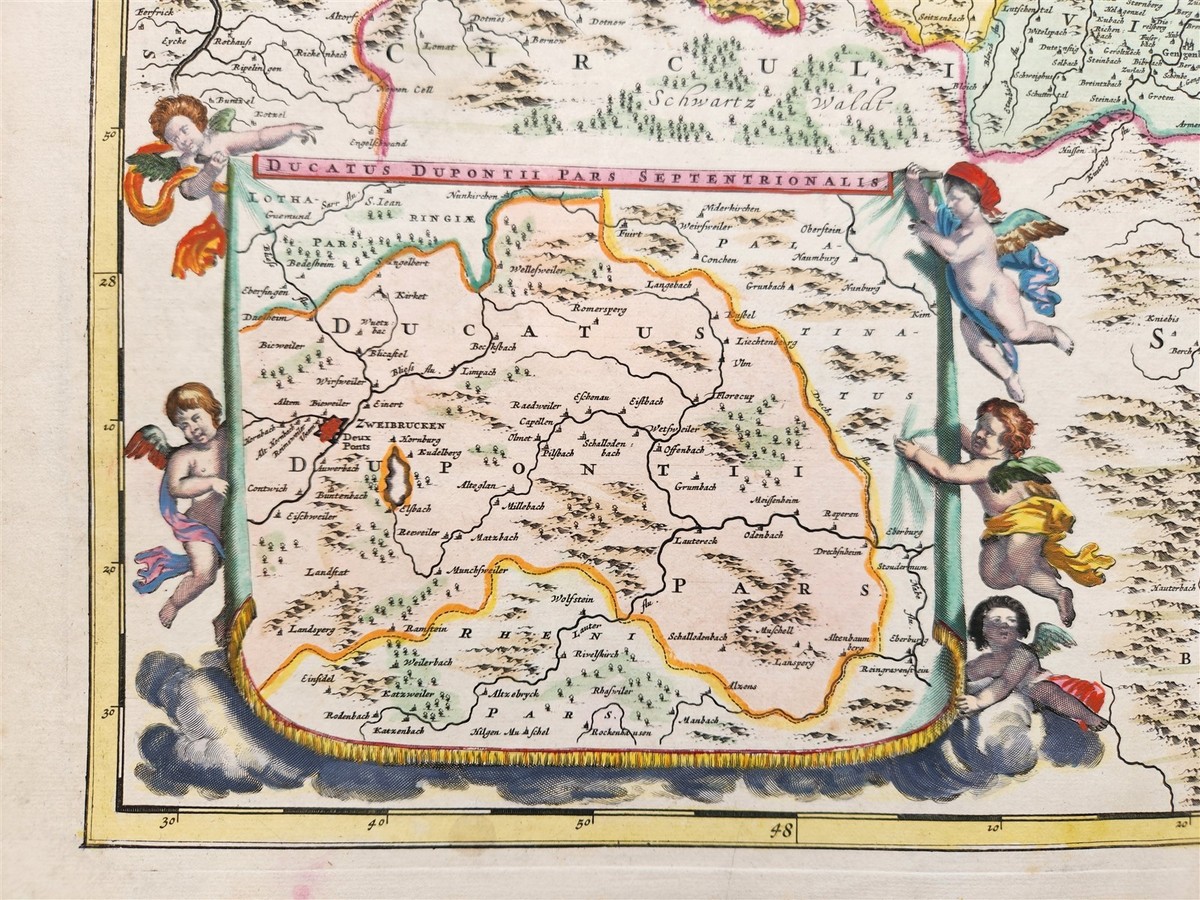 フランスアンティーク　MAP 1690 ALSACE FRANCE antique MAP by Frederick de Wit 17th CENTURY